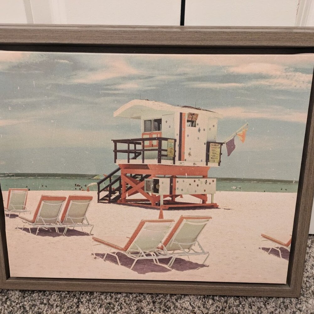 Beach Canvas in Frame